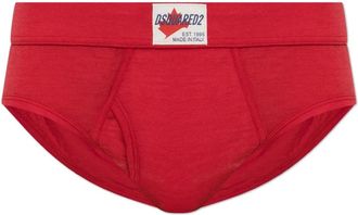 Dsquared2 Ondergoed, Heren, Rood, XL, Wol, Wool Briefs With Logo