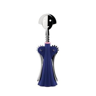 Alessi Bottle opener Mendini - Blue - Laminated steel - Designer Alessandro Mendini