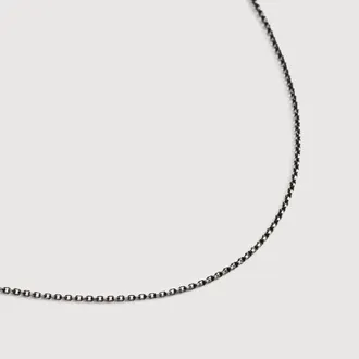 Monica Vinader Sterling Silver Diamond Cut Rolo Chain Necklace