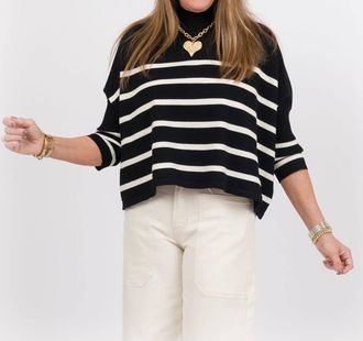 Kerisma Aja Stripe Sweater In Black White