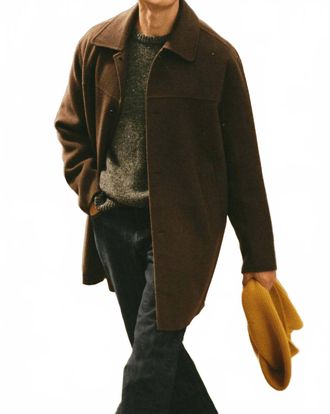 Alex Mill Jacob Wool Coat In Espresso