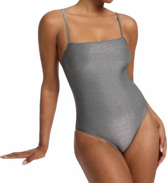 JETS Lumen Minimal Tank One Piece In Silver, Gray