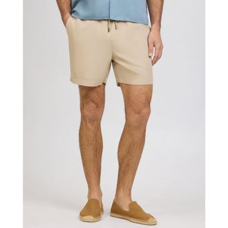 Onia Air Linen Pull-On Short 6 in Dune at Nordstrom, Size X-Small