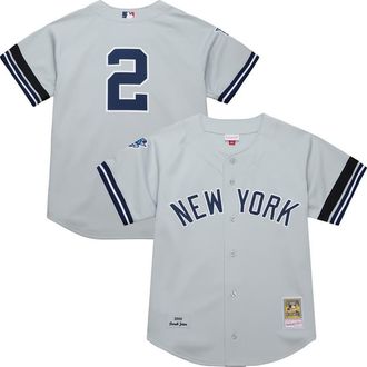 Mitchell & Ness Mens Mitchell & Ness Derek Jeter Gray New York Yankees Cooperstown Collection 2000 World Series Authentic Jersey at Nordstrom, Size 36