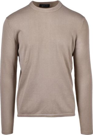 Replay Katoenen Gebreide Trui - Heren - Ronde hals truien - Beige - XL - Katoen - Truien & Vesten