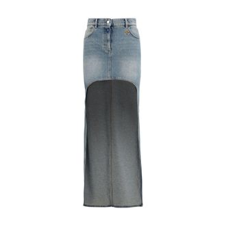 Courr&egrave;ges Blue Denim Womens Skirt