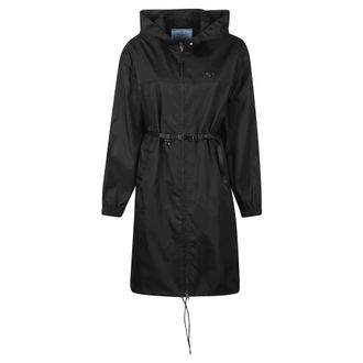 Prada Dames, Mantels, Zwart, Maat: S Nylon