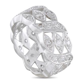Luxury Bazaar 18K White Gold 1.05ct Diamond Ring MF03-081126