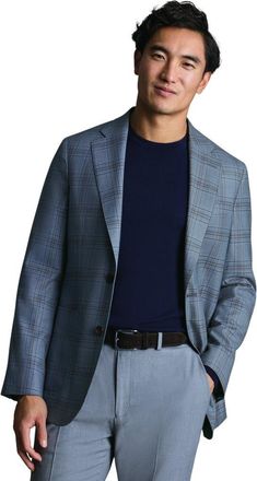 CHARLES TYRWHITT Italian Jacket in Mid Blue at Nordstrom, Size 44