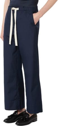 Max Mara Argento Drawstring Trousers in Midnight Blue at Nordstrom, Size 10