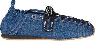 Ganni Ballerina Allacciata Denim - Dames - Ballerinas - Blauw - 36 EU - Denim - Schoenen