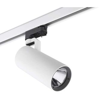 Leds - C4 Ledsc4 Mini - Foco De Carril Led 19.1w Y 1530lm Con Luz C&aacute;lida 3000k. Di&aacute;metro 8cm. Estructura De Aluminio. Color Blanco