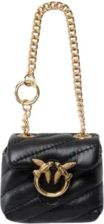 Pinko Pinko - Nano Love Bag Puff - Dames - Tassen - Zwart - Maat: ONE Size Leer