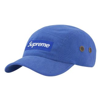 SUPREME Brushed Cordura Camp Cap Blue White SUP-FW22-1063