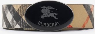 Burberry Reversible Check Oval Knight Stamp Belt
