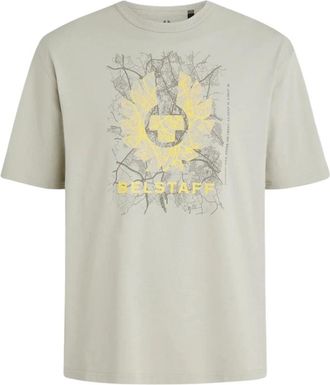 Belstaff Map T-Shirt in Grijs - Heren - T-shirts - Grijs - S - Tops