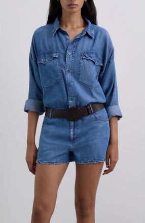 Scalpers Short Tencel Jumpsuit in Darkindigo at Nordstrom, Size Medium Eu