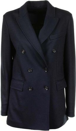 Circolo 1901 Double-breasted Jacket Women Blue Black