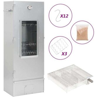 vidaXL Vidaxl - Horno Ahumador De Bbq Con Generador Humo Fr&iacute;o Acero Galvanizado