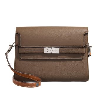 Tory Burch Tory Burch Schultertasche - Lee Radziwill Color-Block Pebbled Shoulder Bag - Gr. unisize - in Taupe - f&uuml;r Damen