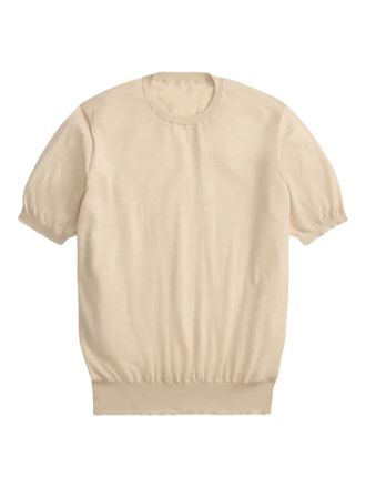 Ralph Lauren Purple Label short-sleeve T-shirt - men - Cashmere - L - Neutrals