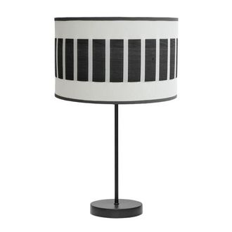 Fabrilamp Fabrilamp - Sobremesa Alto Ivanna 1xe27 Negro/blanco-madera Negra 62x30x30 Cm