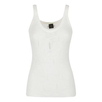 Pinko Pinko, Dames, Tops, Wit, Maat: M Katoen