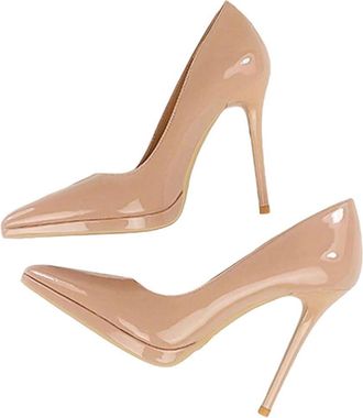 Generic Women Platform High Heel Pumps Pointed Toe Fashion Thin Heels Banquet Dress Shoes