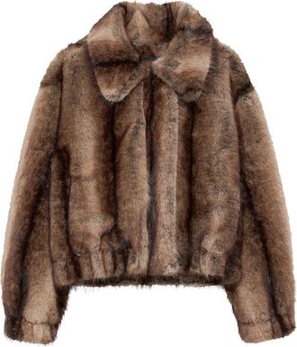 Arma Jassen, Dames, Bruin, M, Nepbont, Luxe Nep Bont Jas Bruin