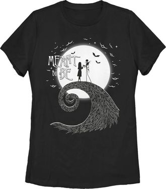 The Nightmare Before Christmas Womens The Nightmare Before Christmas Halloween Jack Skellington Sally Meant to Be Graphic T-Shirt in Black at Nordstrom, Size Medium