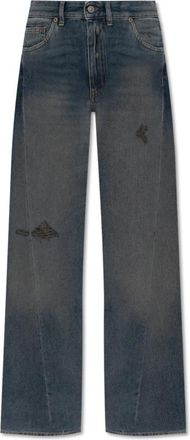 Maison Margiela Jeans met Vintage Effect - Dames - Loose Fit Jeans - Blauw - W27 - Katoen - Jeans