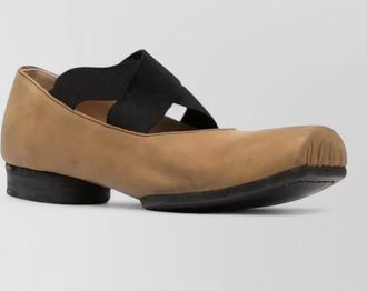 Uma Wang ballet flats calfskin suede crisscross straps