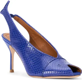 Staud Cleo Fish Peep Toe Slingback Pump in Cobalt at Nordstrom, Size 38.5
