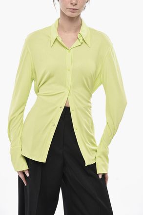 Alexander McQueen Camicia in Viscosa con Collo Italiano Alexander McQueen