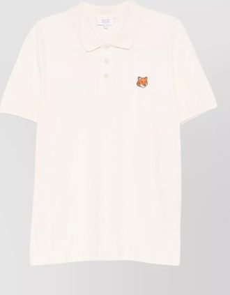 Maison Kitsun&eacute; cotton piqu&eacute; regular fit short sleeve polo shirt