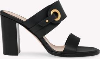 Gianvito Rossi Granada Mule in Black Calf Leather at Nordstrom, Size 37.5