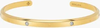 Nialaya Fleur de Lis Cuff Bracelet in Gold at Nordstrom, Size X-Large