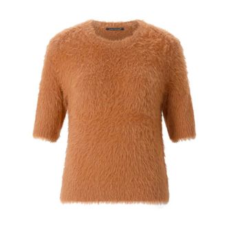 Luisa Cerano Rondgebreide trui - Dames - Ronde hals truien - Oranje - XL - Truien & Vesten