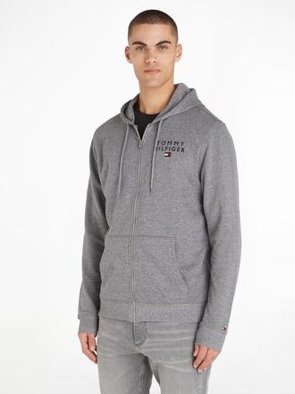 Tommy Hilfiger Hoodie FZ HOODIE HWK, Herren, Gr. XL (54), grau (grau mel), Sweatware, Obermaterial: 50% Baumwolle, 50% Polyester, TOMMY HILFIGER UNDERWEAR, meliert, 