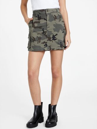 Guess Whitney Camouflage Cargo Skirt