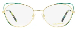 Emilio Pucci EP5141 Floating Oval Metal Frame Eyeglasses - Gold