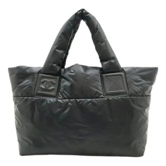 Chanel Pre-owned Tote Bags, female, Black, Size: ONE SIZE Pre-owned Coco Cocoon Nylon Tote Bag
