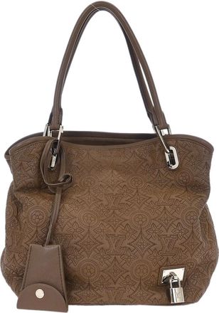 Louis Vuitton Antheia Lilia Handbag Leather Brown Leather Handbag (Pre-Owned)