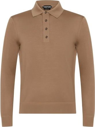 Tom Ford Polo con bottoni - Marrone