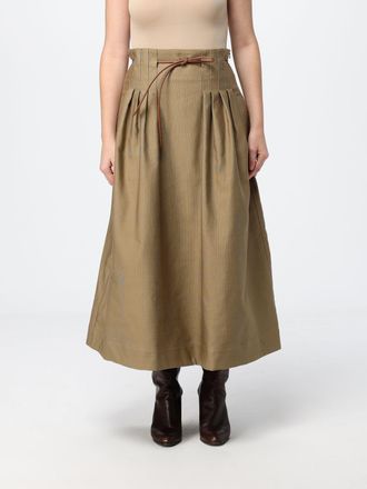 Max Mara Gonna midi a-line in cotone a vita alta con coulisse