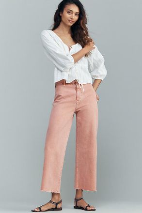 Pistola Denim Penny High-Rise Crop Wide-Leg Jeans