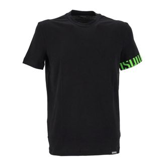 Dsquared2 Tops, Heren, Zwart, M, Ronde Hals T-Shirt in Col. 004