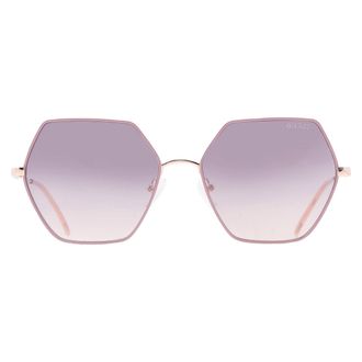 Guess Burgundy Mirror Geometric Ladies Sunglasses GF6125 28U 58