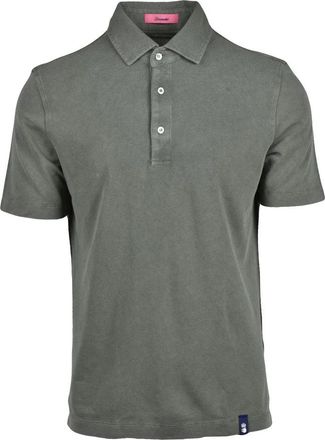 Drumohr Military Green Cotton Polo Shirt