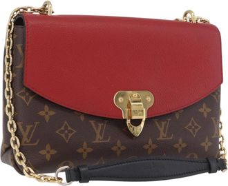 Louis Vuitton Saint Placide Monogram Canvas And Leather Brown Canvas Handbag (Pre-Owned)